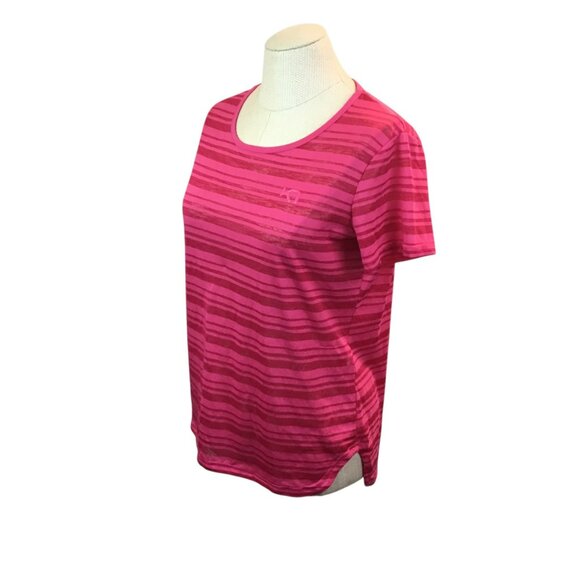 Kari Traa Womens Medium Pink Striped Polyester T-Shirt - Picture 2 of 9
